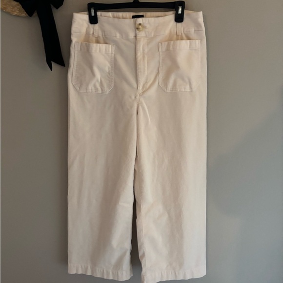 Anthropologie Maeve Cream Corduroy Colette Pants 33 - Picture 3 of 10